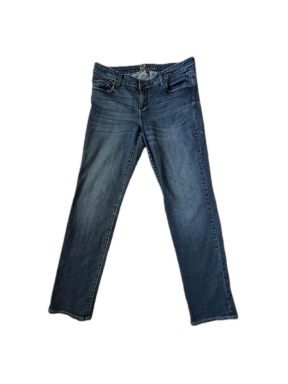 KUT from the Kloth Straight Leg Med Wash Denim